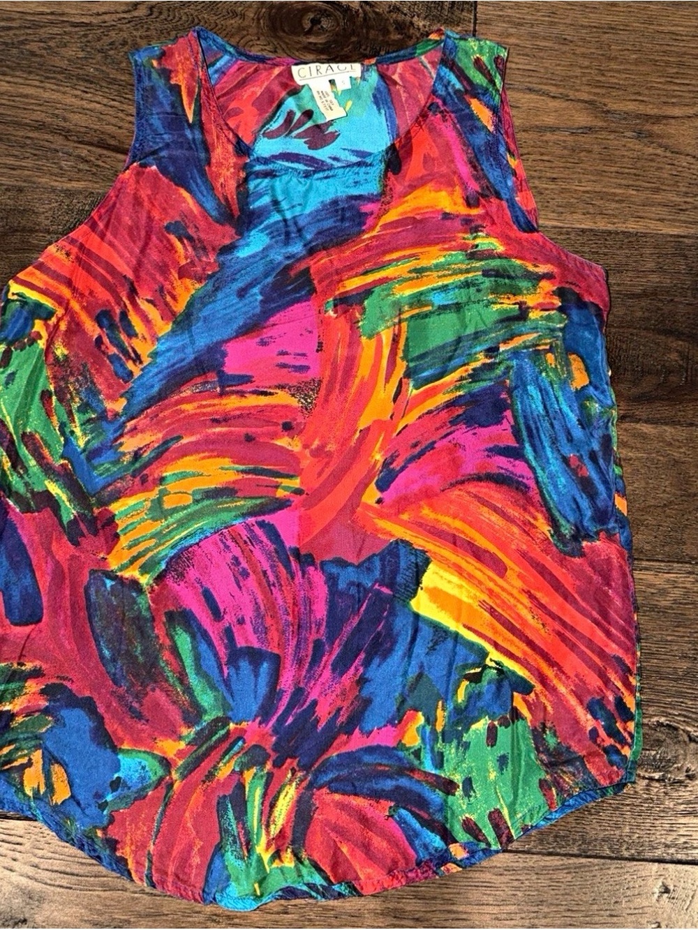 Women’s Multicolor Abstract Brushstroke Tank Top